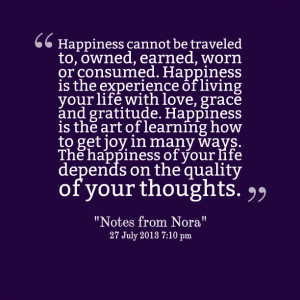 ... learning how to get joy in many ways the happiness of your life