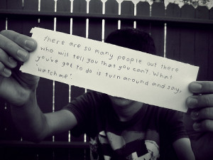 Turn Around and Say ‘Watch Me’