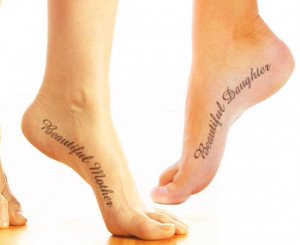 tattoo quote on feet