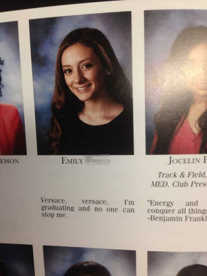 yearbook quotes funny versace