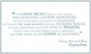 manners according to george bernard shaw