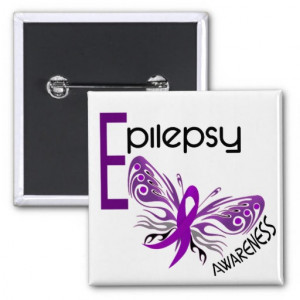 Wear Purple For My Sister 10 Epilepsy Pinback Buttons