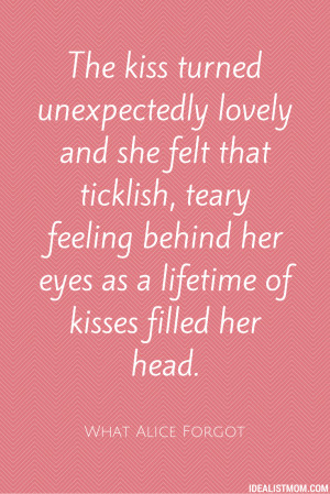 ... as a lifetime of kisses filled her head.