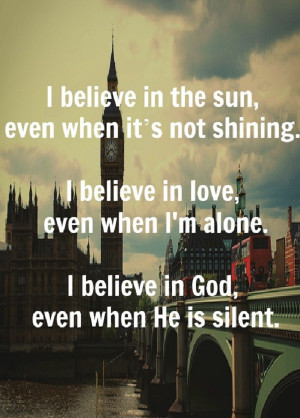 believe in God! Do you?
