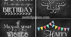 Free Happy Birthday Chalkboard Printables…several to choose from