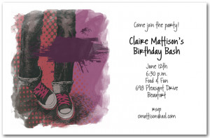 Birthday Party Invitations Teenage Girls 25283wall.jpg