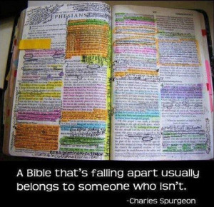 QUOTE* The dirtier your Bible gets, the cleaner your life will become ...
