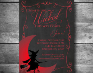 ... Wicked This Way Comes Invite, Printable, Text or Email Chalkboard