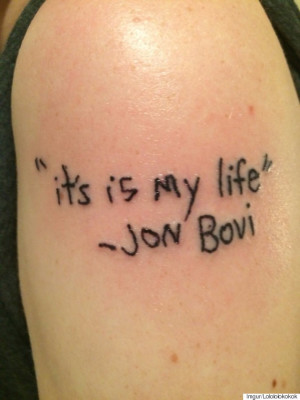 Bon Jovi Fan Gets 'Jon Bovi' Tattoo Riddled With Spelling Mistakes