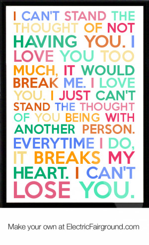 Can 39 t Love You Quotes