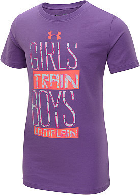 UNDER ARMOUR Girls' Girls Train UV Short-Sleeve T-Shirt ...