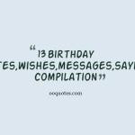 best 36 “13 birthday” quotes and wishes compilation