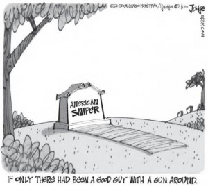 ... following cartoon degrading Chris Kyle and mocking the 2nd Amendment