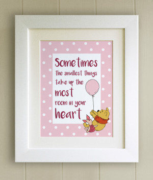 Winnie the Pooh FRAMED QUOTE PRINT, New Baby/Birth, Nursery Picture ...