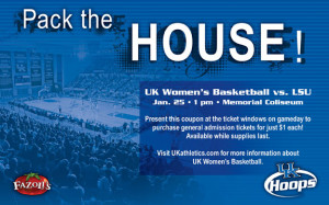 UK Hoops Set to Pack the House Sunday Against LSU