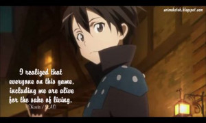 Anime quotes Kirito Sword Art Online