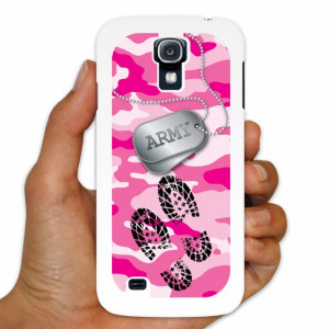 Dogtags and Bootprints – Pink Camouflage Samsung Galaxy S4 White ...
