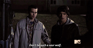 cute, derek, gif, sterek, stiles, teen wolf, sour wolf