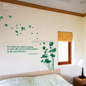 Gone with the wind/flowers/flying/ mural art wall sticker /Wall decals ...