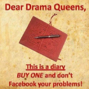Drama free zone for me..I so want to post this on FB!!