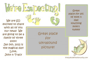 We're Expecting Baby Announcement card-Digital