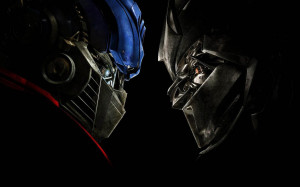Optimus Prime vs Megatron - Transformers wallpaper