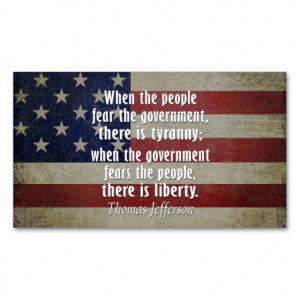 Thomas Jefferson Quote on Liberty and Tyranny Double-Sided Standard ...