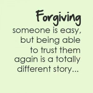 Forgiving someone...
