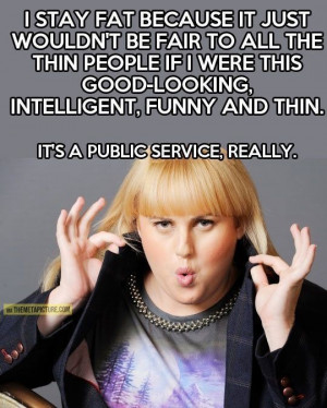 rebel Wilson funny quote pic humour fat joke