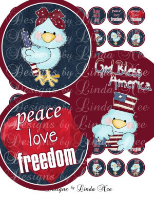 NEW- American Pride Fourth of July Patriotic Quotes (1 inch round ...