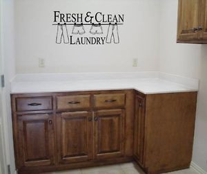 ... -CLEAN-LAUNDRY-VINYL-WALL-QUOTE-DECAL-LAUNDRY-ROOM-HOME-CLOTHES-WORDS