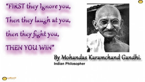 ... You, Then They Fight You, Then You Win - Happy Gandhi Jayanti Wishes