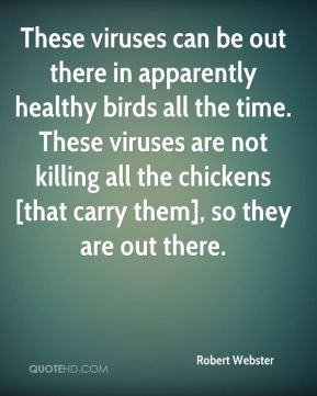 Robert Webster - These viruses can be out there in apparently healthy ...