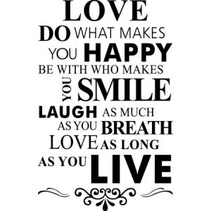 DIY Happy Live Laugh Love Smile Inspirational Quote Wall Art Vinyl ...
