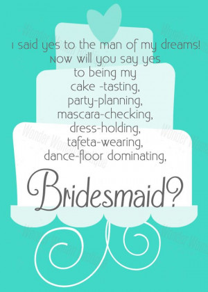 Will You Be My Bridesmaid Invitation by WonderWomanBoutique, $5.00