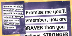 Bookmark 'Promise Me You'll Remember...' Quote Poster