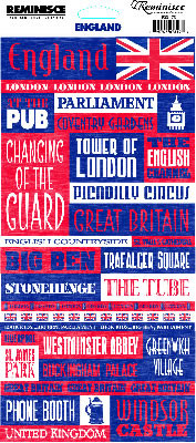 England Quotes Cardstock Scrapbooking Stickers