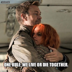 : One rule: We live or die together. #DefianceUK Irisa & Nolan Quotes ...