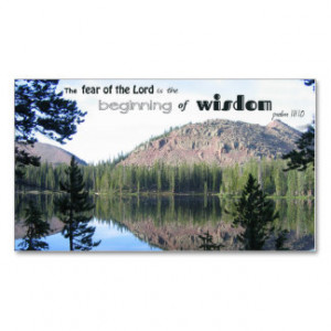 Business Card Bible verse mountain lake