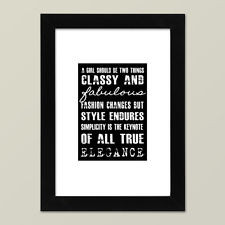 Coco Chanel Quotes Busroll Vintage Industrial Style Print FRAMED ...