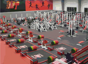 That is the weight room for Lake Travis High School football in Austin ...