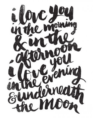 love you in the morning print by Matthew Taylor Wilson