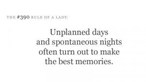 unplanned memories
