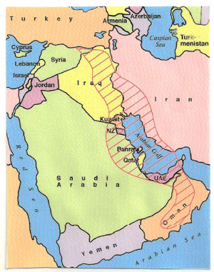 Middle East Oil Field Map