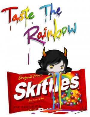homestuck doodles kanaya skittles rainbow drinker taste the rainbow