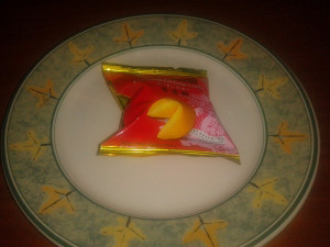 The Chinese Fortune cookies come individually wrapped up. Very nice.