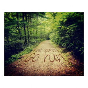 Find Yourself Go Run Inspirational Runners Quote Poster