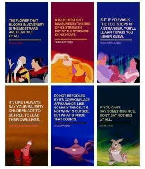 Disney quotes; read each one in character, don't know if that's a good ...