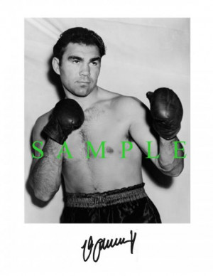 MAX SCHMELING GERMAN BOXER Photo w/ Printed Signature