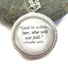 her, she will not fall. is a biblical quote from Psalm 46:5. The quote ...